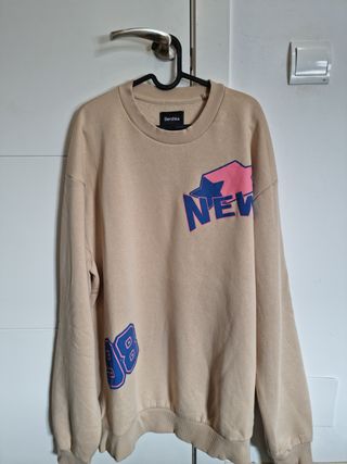 Sudadera Bershka Beige Talla XL