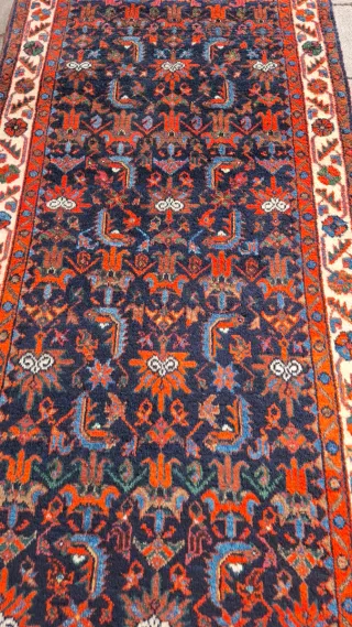 Tappeto Runner Lana Blu e Rosso