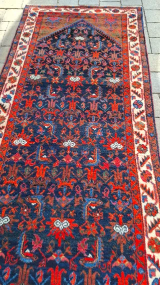 Tappeto Runner Lana Blu e Rosso