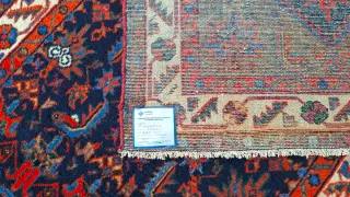 Tappeto Runner Lana Blu e Rosso