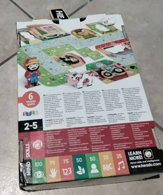 Gioco Farm Tour con statuine in legno