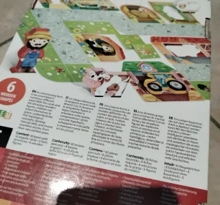 Gioco Farm Tour con statuine in legno