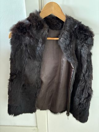 Chaleco de pelo marrón