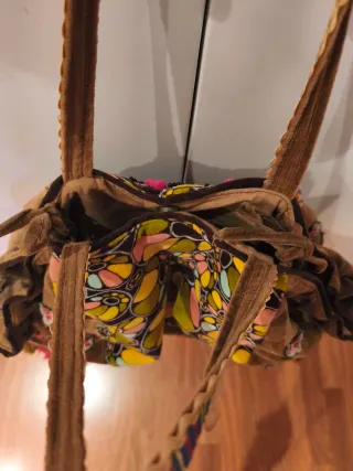 Bolso Luna Llena Marrón Multicolor