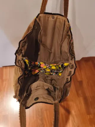 Bolso Luna Llena Marrón Multicolor