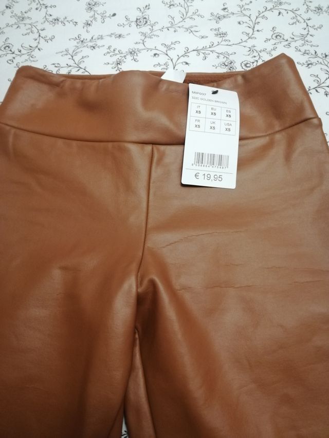 Leggings polipiel marrones. Sin estrenar.