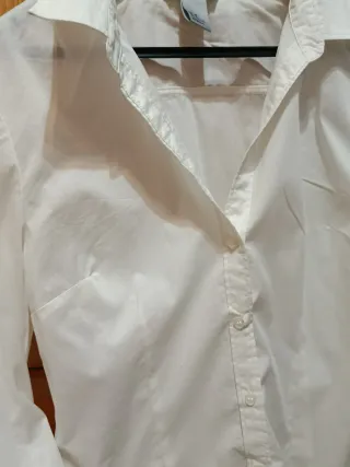 Camisa mujer  blanca H&M talla L