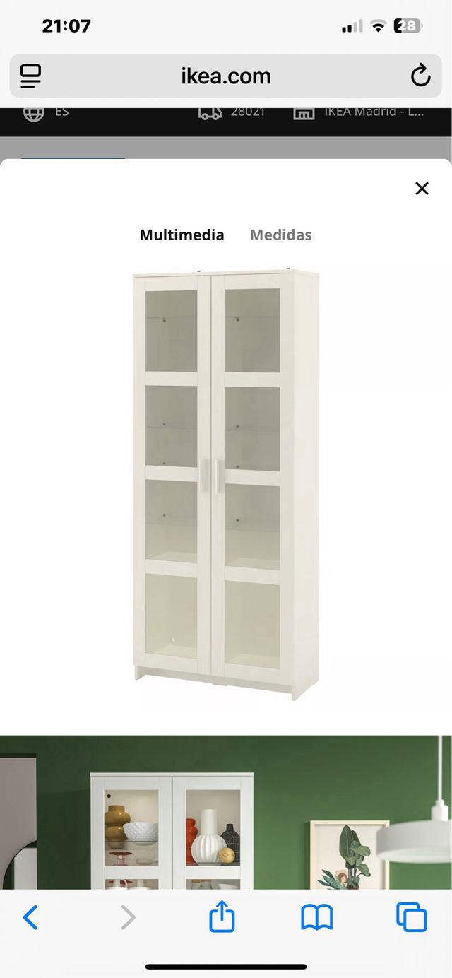 Vitrina Brimnes Ikea Blanca