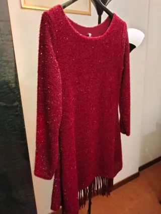 Vestito elegante invernale rosso