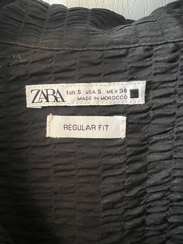 Camisa ZARA Negra Talla s