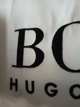 Sudadera Boss Blanca Logo Grande