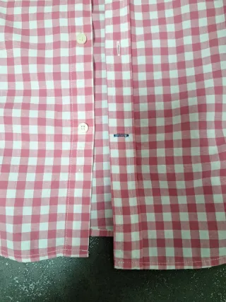 Camisa cuadros rosa y blanco