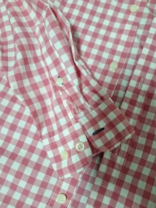 Camisa cuadros rosa y blanco