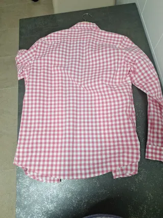 Camisa cuadros rosa y blanco
