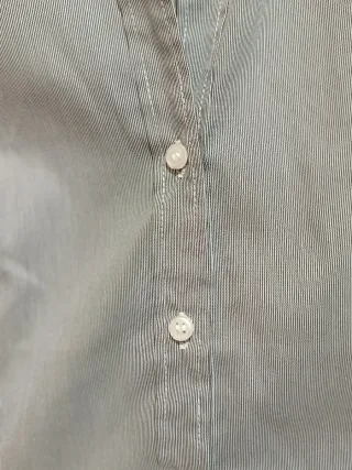 Camisa H&M Mujer Talla L Gris Rayas
