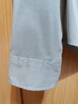 Camisa H&M Mujer Talla L Gris Rayas