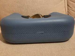 Bolso O bag Grande Azul con Asas Cuero Negro