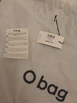 Bolso O bag Grande Azul con Asas Cuero Negro