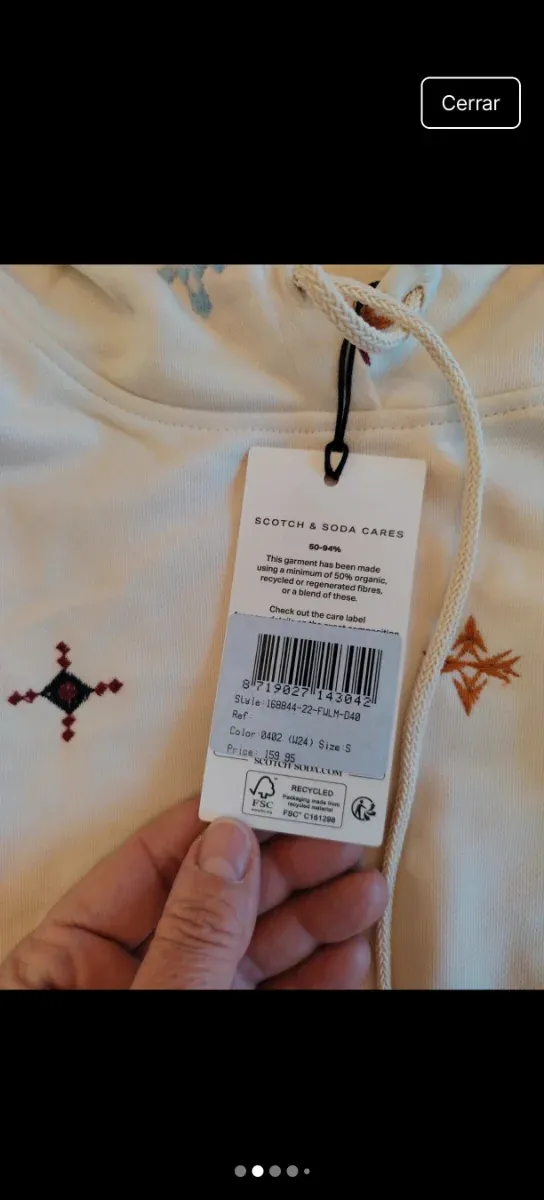 Sudadera Scotch & Soda con etiqueta