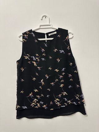 Blusa negra estampada - Comercio local