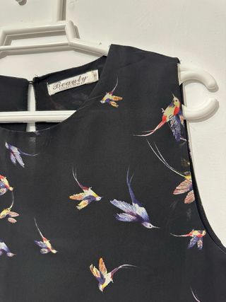 Blusa negra estampada - Comercio local