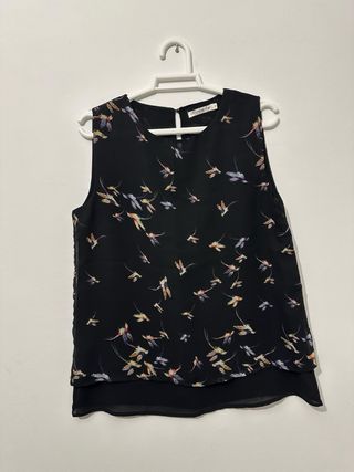 Blusa negra estampada - Comercio local