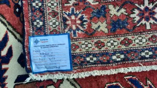 Tappeto antico persiano lana beige e rosso