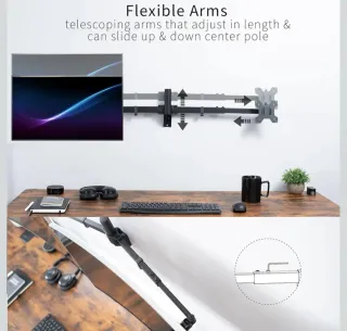 Suporte de parede para 2 monitores