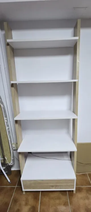 Estantería Librería Blanca y Madera