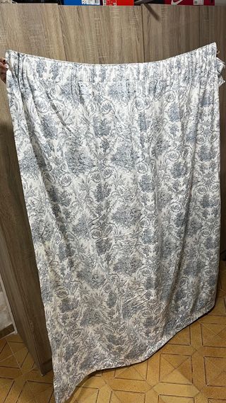 Pie de Cortina Azul y Blanco