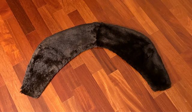 Collo di pelliccia rimovibile marrone . Vintage