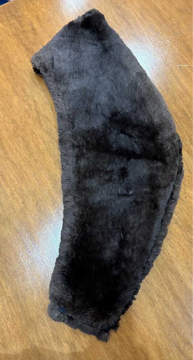 Collo di pelliccia rimovibile marrone . Vintage