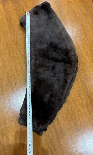 Collo di pelliccia rimovibile marrone . Vintage