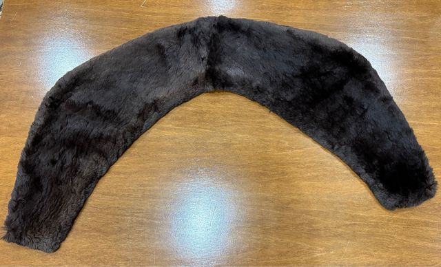 Collo di pelliccia rimovibile marrone . Vintage