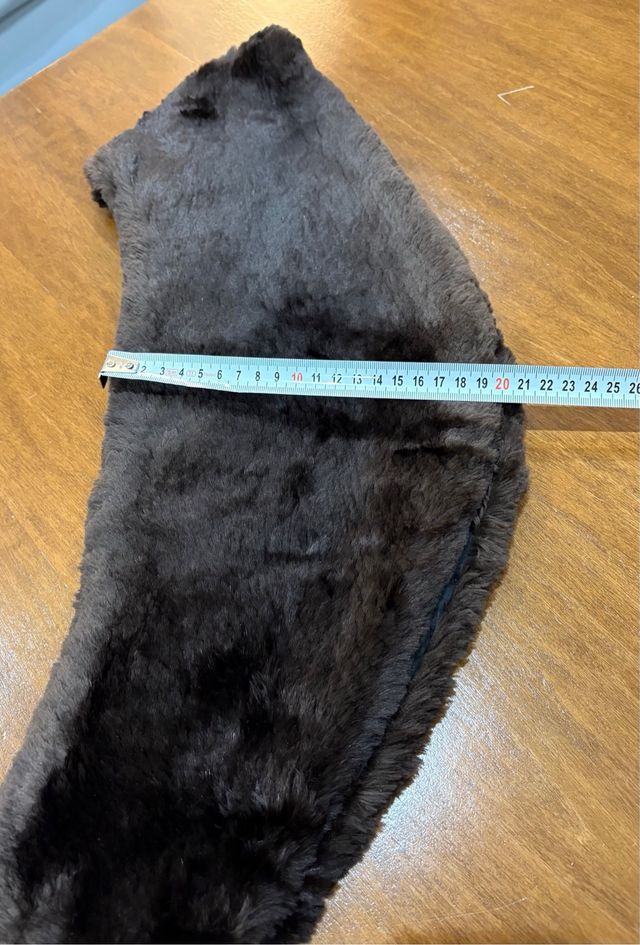 Collo di pelliccia rimovibile marrone . Vintage
