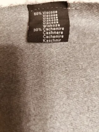 Sciarpa misto cashmere borgogna e grigia