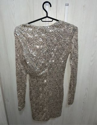 Vestitino corto paillettes oro/argento