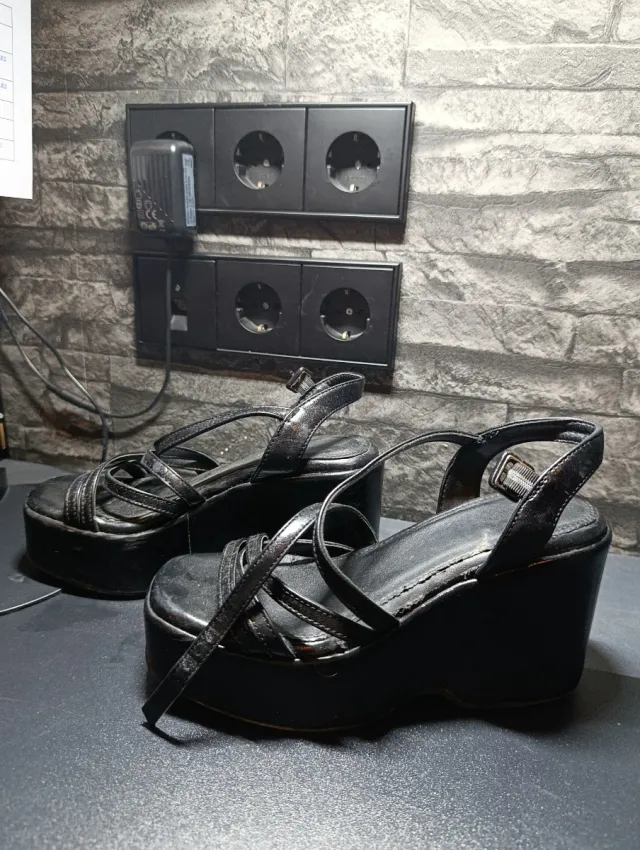 Sandalias de plataforma negras