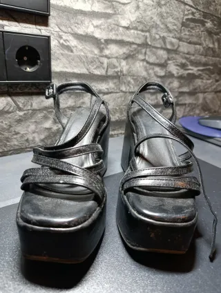 Sandalias de plataforma negras