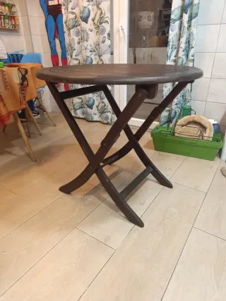 Tavolo rotondo 80 cm in teak pieghevole