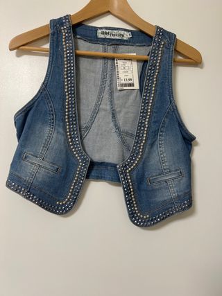Chaleco vaquero MAS FASHION tachuelas Talla M