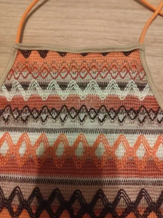 Top corto étnico multicolor