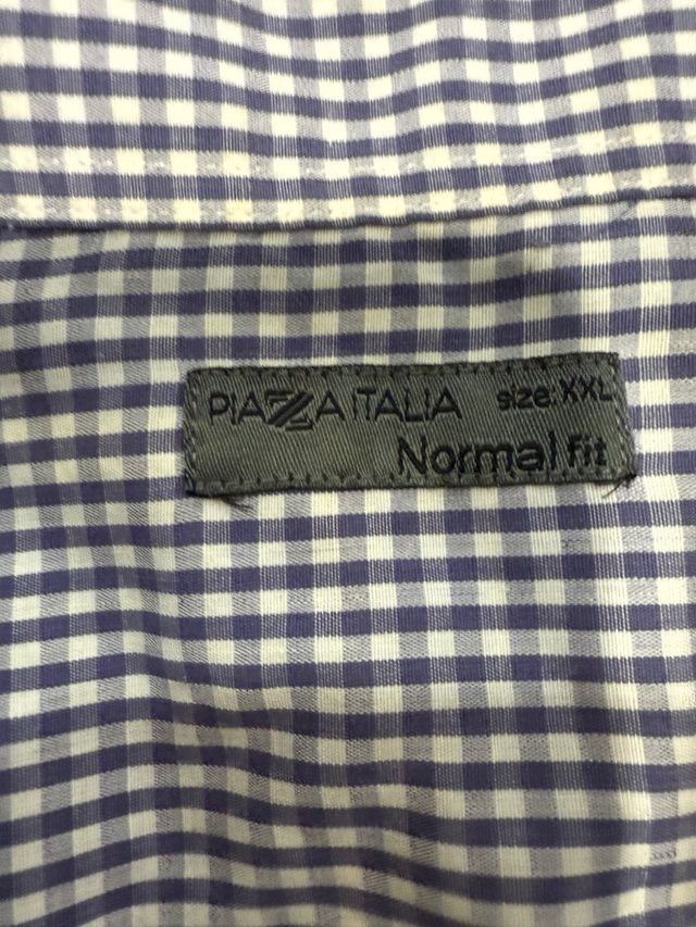 Camicia uomo quadri blu e bianchi