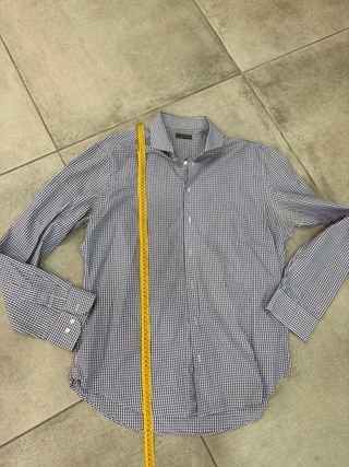 Camicia uomo quadri blu e bianchi