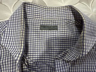 Camicia uomo quadri blu e bianchi