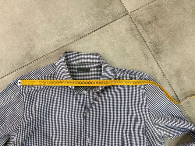 Camicia uomo quadri blu e bianchi