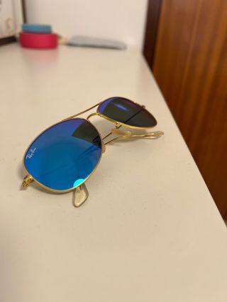 Gafas de sol Ray-Ban Aviator Doradas Azules