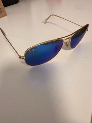 Gafas de sol Ray-Ban Aviator Doradas Azules