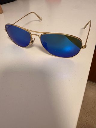 Gafas de sol Ray-Ban Aviator Doradas Azules