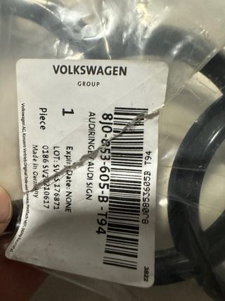 Emblema Audi RS Parrilla Frontal